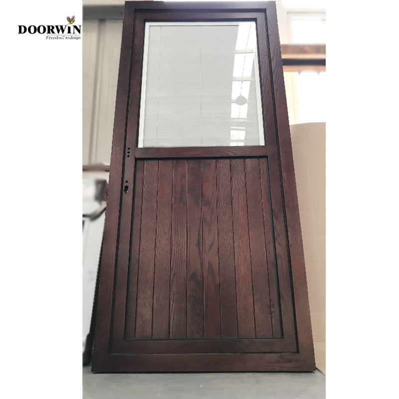 Doorwin 2021China certified supplier Paterson exterior solid wood doors for home front sale homes