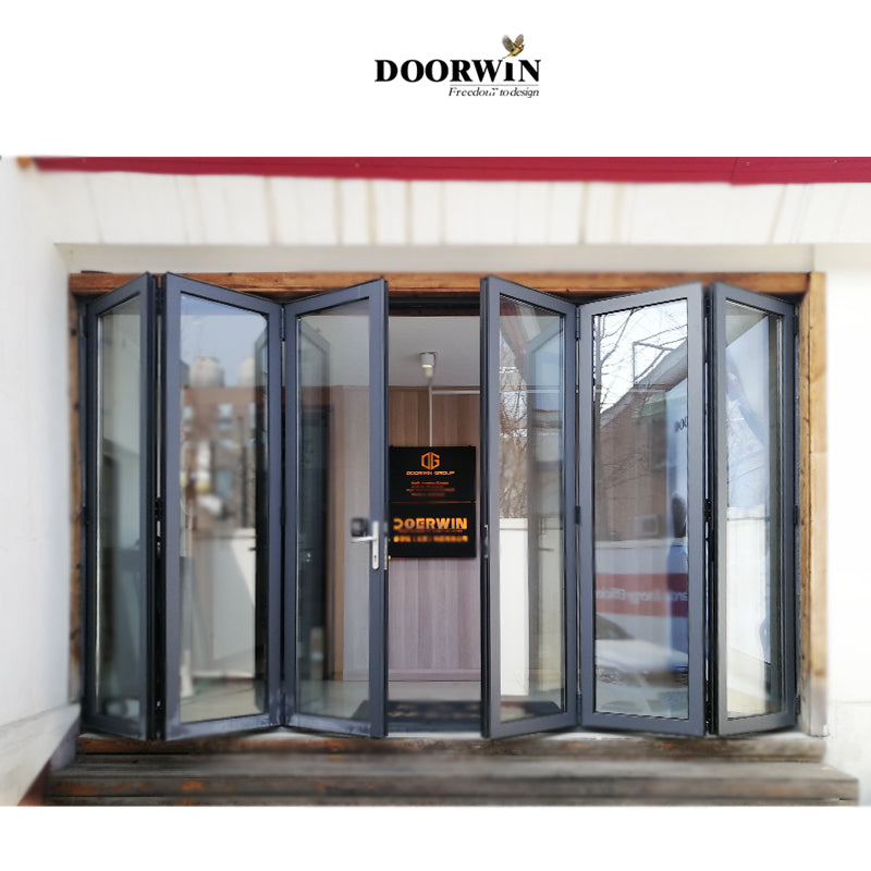 Doorwin 2021Vancouver aluminium window door hardware folding glass flush retractable interior folding doors