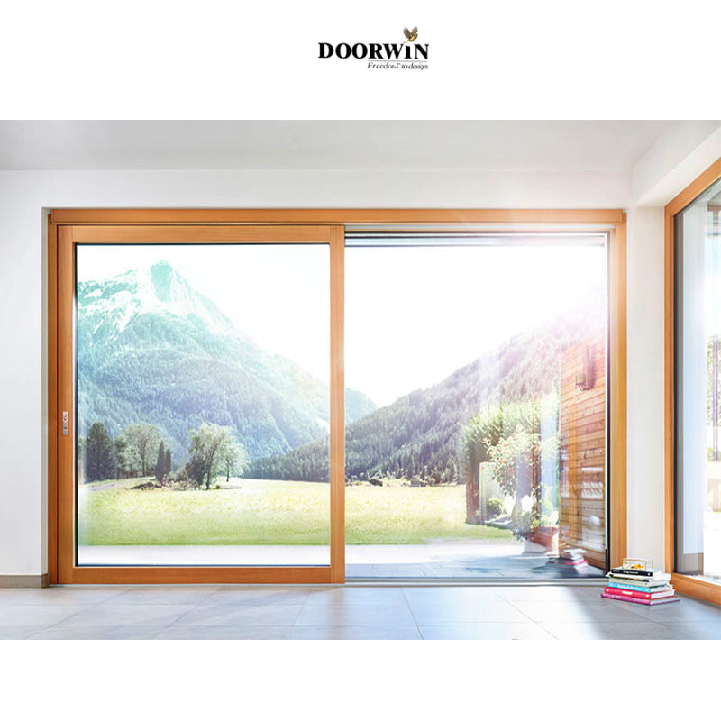 Doorwin 2021High quality unique design beautiful China manufacturer slide interior and exterior patio wood door