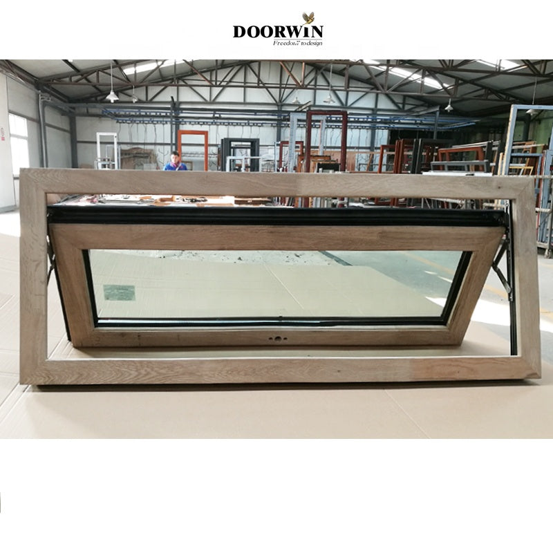 Doorwin 2021New Arrival powder coated Triple glazing modern awning windows Glazing Chain single pane awning windows