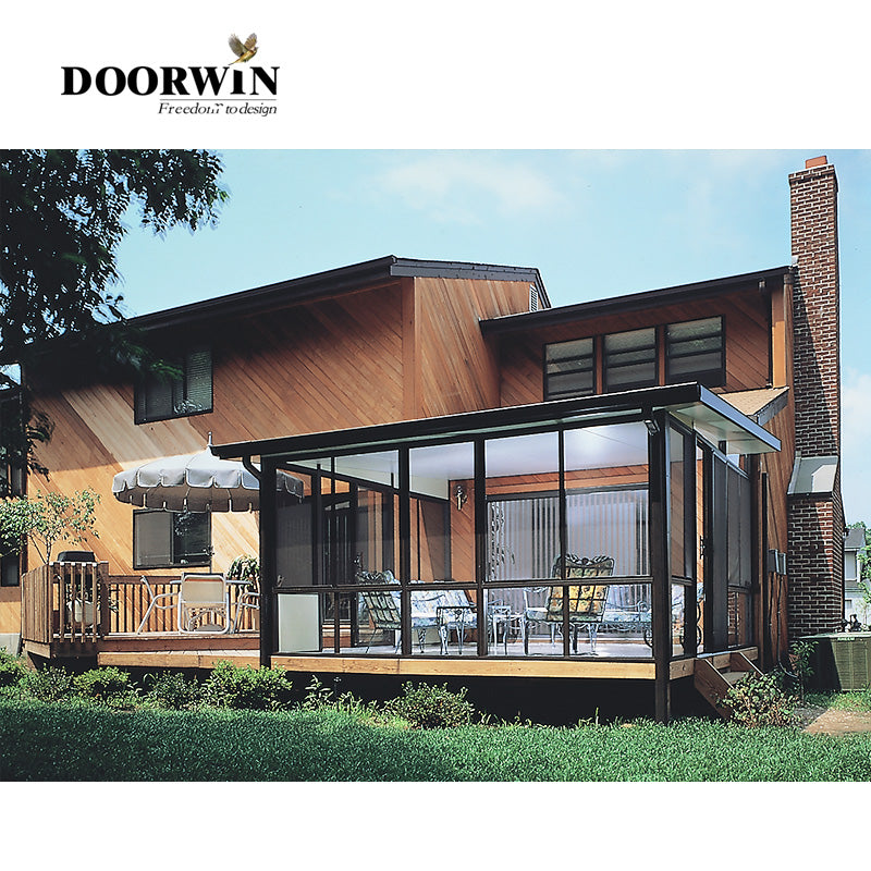 Doorwin 2021Low-E prefabricated glass house cabins and garden rooms products aluminium cabins and garden room house