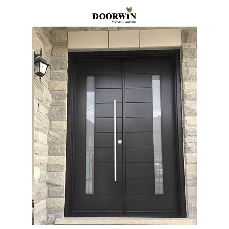 Doorwin 2021Professional Manufacture USA Standard Pivot aluminum entry doors pine louver pictures energy hinged window door