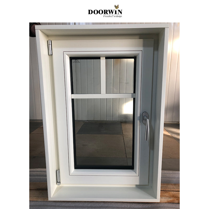 Doorwin 2021Bright white American standard High Water-tightness and Air tightness Aluminium alloy swing hinge tilt turn windows