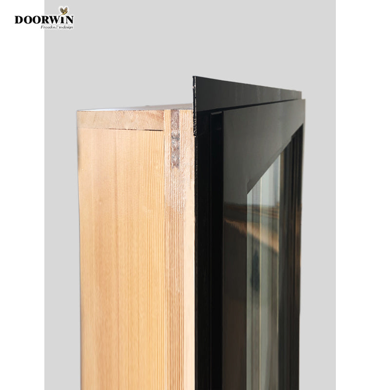 Doorwin 2021Made in China Latest Design Inward Open Aluminum Clad Wood triple Glass Wood Tilt Turn Casement Windows