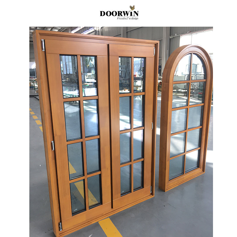 Doorwin 20212020 top sales Custom size contemporary grills design solids wood french windows