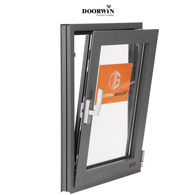 Doorwin 2021European Style slim thin narrow frame thermal beak aluminum casement hopper tilt turn windows