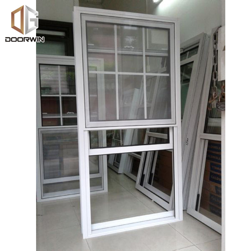 Doorwin 2021Aluminium windows and doors double glass vertical sliding aluminium double hung window