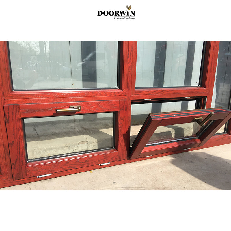 Doorwin 2021High Quality Aluminum Clad Wood Windows Double Glazed Tilt Turn Basement Windows