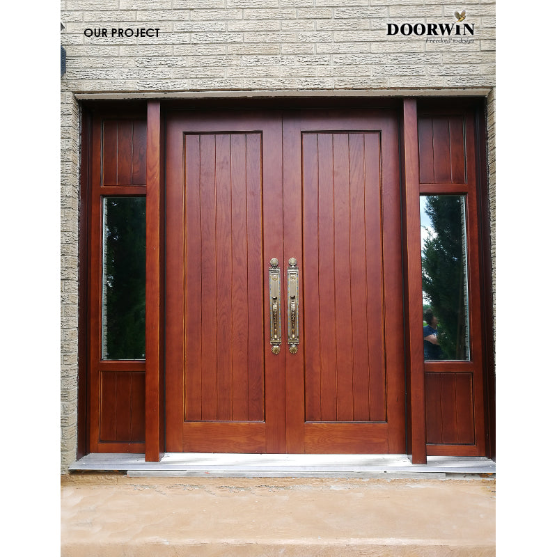 Doorwin 2021Torrance exterior double front doors excellent quality door entry with active sidelight