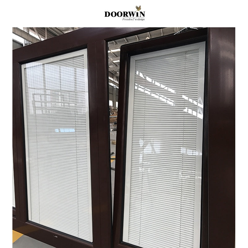 Doorwin 2021Doorwin Made To Measure Timber Aluminum Clading Two Opening Ways Tilt And Turn Casement Windows With Built-In Blinds for House
