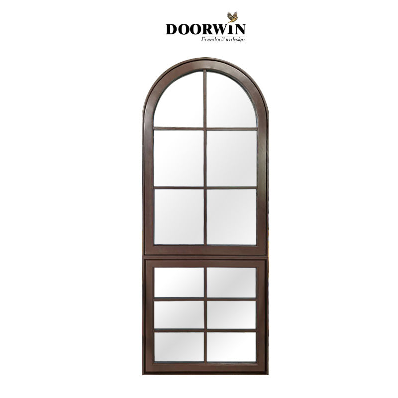 Doorwin 202110 years warranty save energy custom made shape triple pane tempered round glass windows