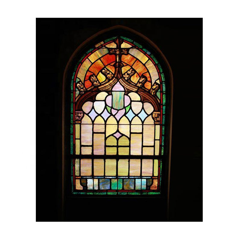 Doorwin 2021Doorwin stained glass wooden aluminum window for churches colorful church windows grill design