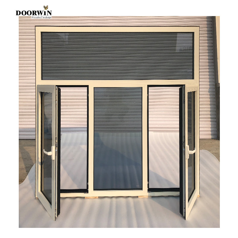 Doorwin 2021Houston french style thermal break aluminum frame swing window double silver plated glass windows