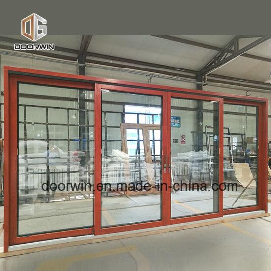 DOORWIN 2021High End Custom Wood Doors Interior Sliding Door with 4 Glass Panels by Ce Certificate - China Single Sliding Door, Sliding Barn Doors