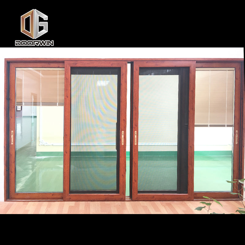 Doorwin 2021China Custom Made Solid Wood Aluminium With Handle Easy To Open Narrow Frame Lift and Sliding Doors