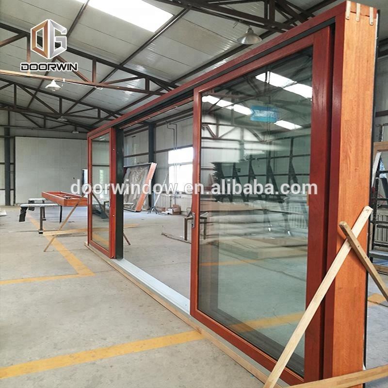 DOORWIN 2021High end customize wooden sliding door with 6 glass panels by CE certified by Doorwin