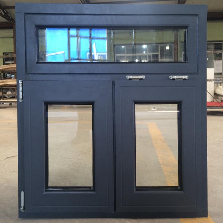 DOORWIN 2021Hot Sale decowood aluminium windows decorative wooden window inserts dark wood
