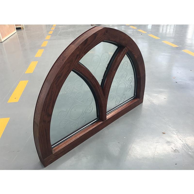 DOORWIN 2021Hot Sale real stained glass windows arched top fixed transom with grille design