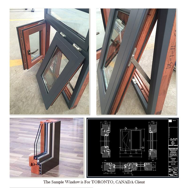 DOORWIN 2021Hot sale factory direct wood frame aluminum window double glazed windows door with glass