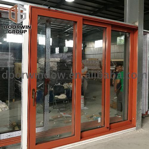 DOORWIN 2021Houston three track aluminium sliding doors with 6 panel low-e glazed glass sliding door