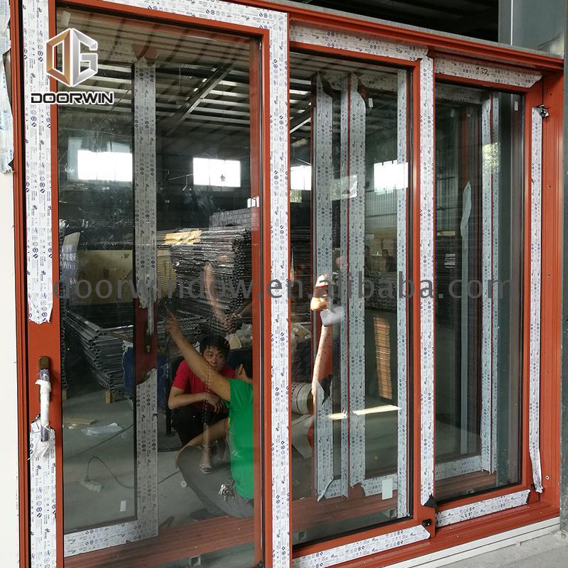 DOORWIN 2021Houston three track aluminium sliding doors with 6 panel low-e glazed glass sliding door