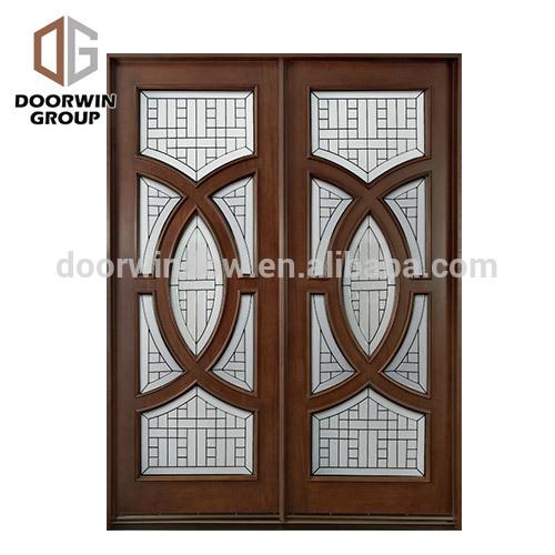 DOORWIN 2021Install easily exterior door decorative top exterior glass door panels with solid wood by Doorwin