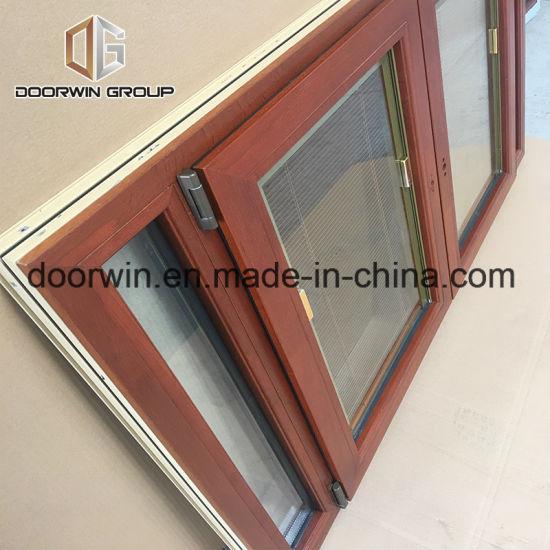 DOORWIN 2021Integral Blinds Tilt Turn Window Thermal Break Aluminum Window with Interior Oak Wood Cladding - China Latest Window Designs, Louver Patio Cover