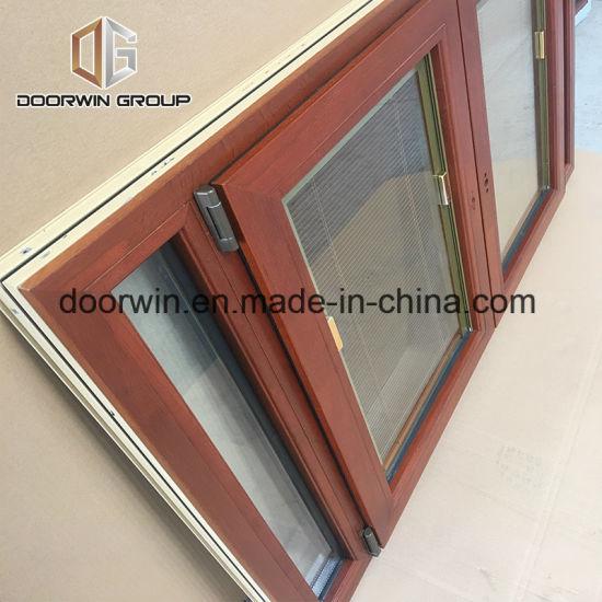 DOORWIN 2021Integral Blinds Tilt Turn Window with Interior Oak Wood Cladding - China French Window, Aluminium Window