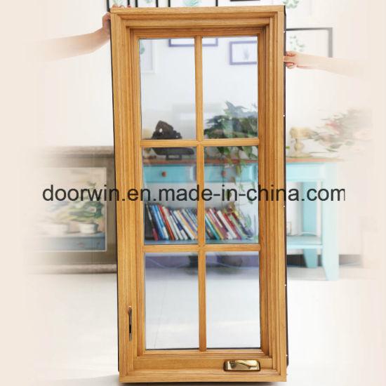 DOORWIN 2021Italy Chiari Client Aluminum Clad Solid Oak Wood Casement Window, Wood Aluminum Window with Beautiful Grilles - China Casement Window, Glass Window