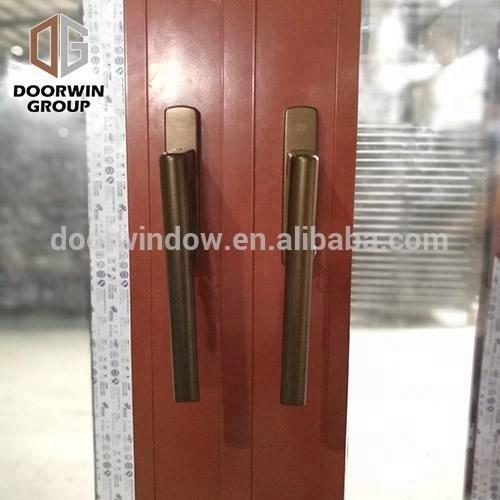 DOORWIN 2021LA popular garden 6 panels thermal break aluminum sliding rail door tempered glass sliding door with lock by Doorwin