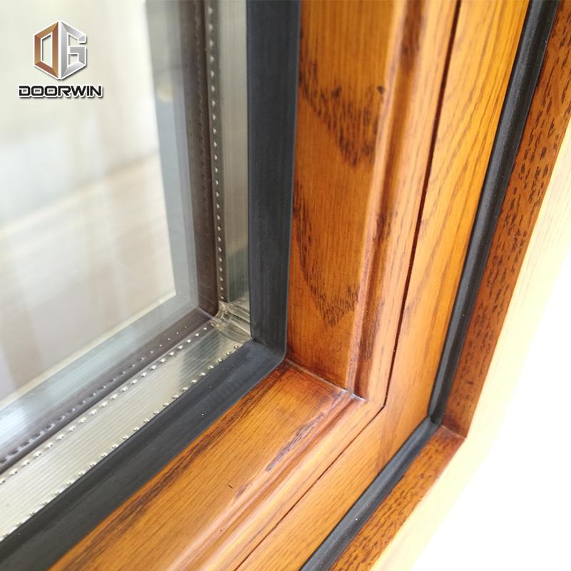 DOORWIN 2021Las Vegas inexpensive professional double glazed aluminium wood windows 3 glass by Doorwin