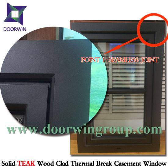 DOORWIN 2021Latest Design Aluminum Clad Imported Solid Wood Window, Aluminium Solid Wood Windows with Shutters/Blinds - China Window, Aluminum Window