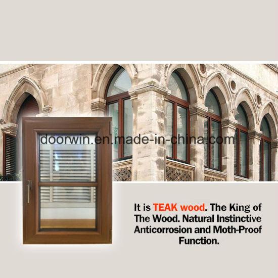 DOORWIN 2021Latest Design Wood Casement Window, America California Client Teak Wood Clad Thermal Break Aluminum Window - China Window, Wood Aluminum Window