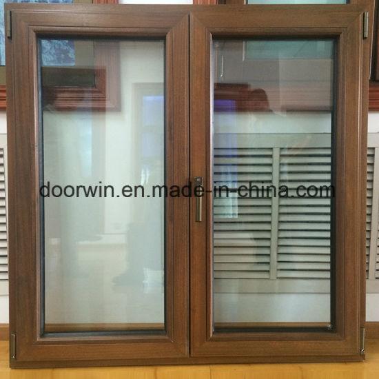 DOORWIN 2021Latest Design Wood Casement Window, California Client Teak Wood Clad Thermal Break Aluminum Window - China Wood Aluminum Window, Teak Wood