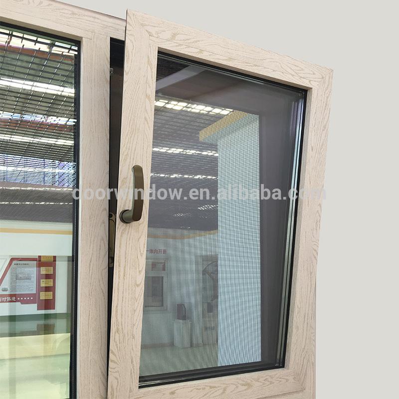 DOORWIN 2021Latest design two window sashes the main window tilt and swung inwards with 304 stainless steel screen and concealed hingesby Doorwin