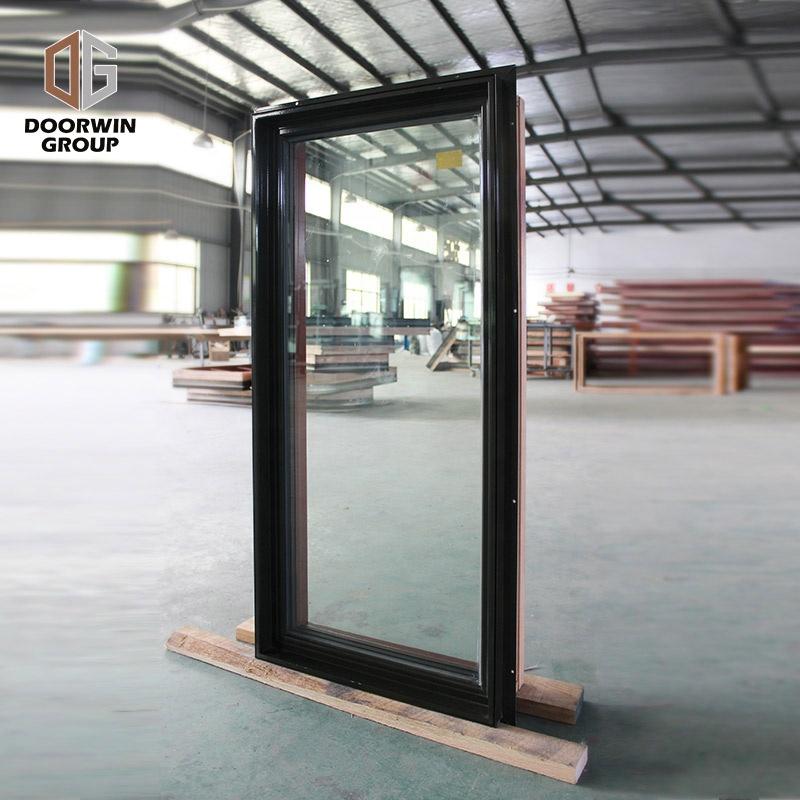 DOORWIN 2021Latest window grill design aluminium wood frame fixed panel window by Doorwin on Alibaba