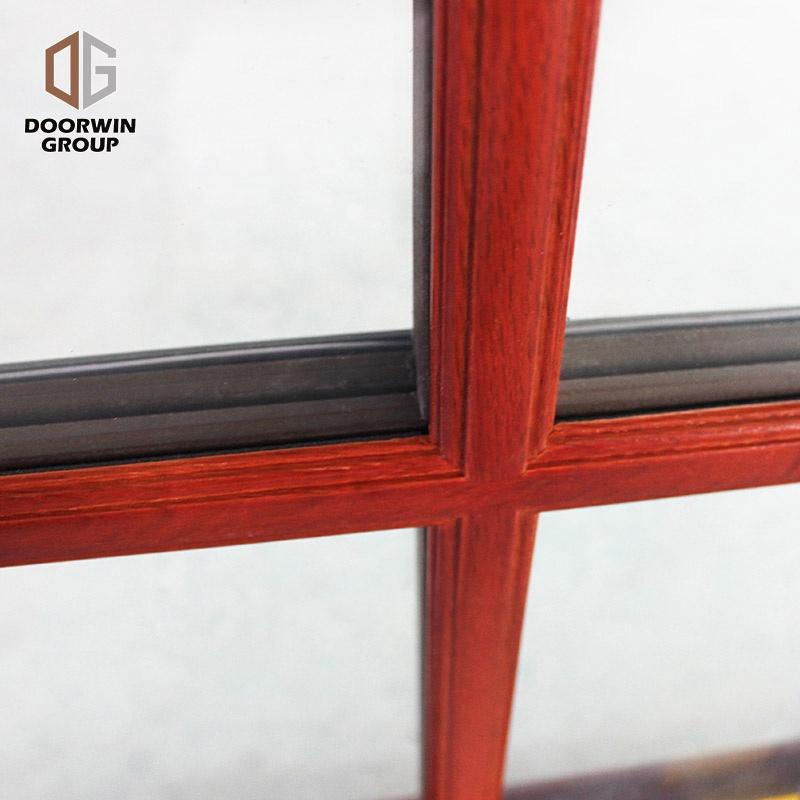 DOORWIN 2021Latest window grill design aluminium wood frame fixed panel window by Doorwin on Alibaba