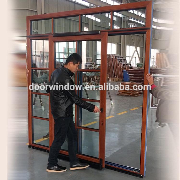 DOORWIN 2021Lattice door latest glass design laminated tempered hinged by Doorwin on Alibaba