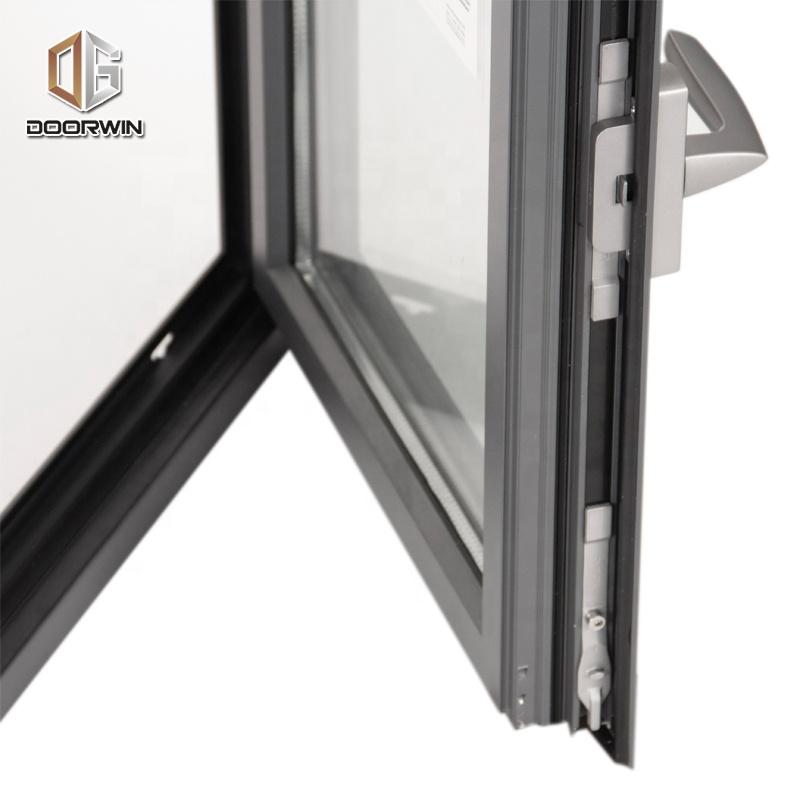 DOORWIN 2021Low-e tempered glass aluminium tilt and turn window laminated glass inward swing window by Doorwin