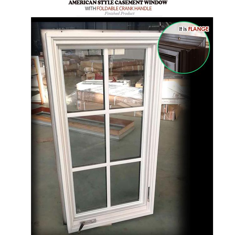 DOORWIN 2021Low price aluminum wood casement windows window with grill design coated wooden
