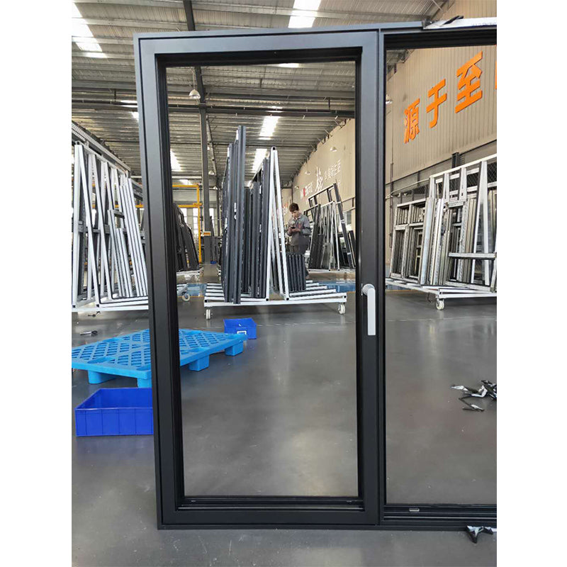 Doorwin 2021Hot selling custom commercial doors swinging steel security entry New design aluminum stained glass partition door swing doors