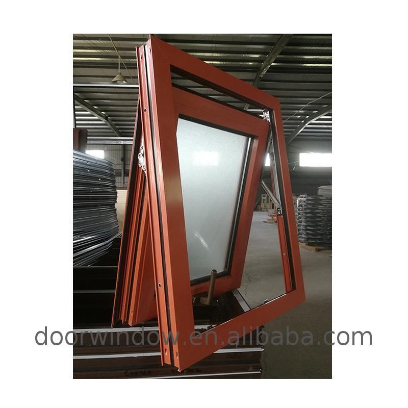 DOORWIN 2021Manufactory Wholesale cost of curved glass windows container aluminum awning window concealed hinge