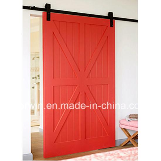 DOORWIN 2021Modern Fashion Style Double Sliding Kitchen Door with Red Color Pine Wood - China Pine Wood Door, Sliding Barn Door