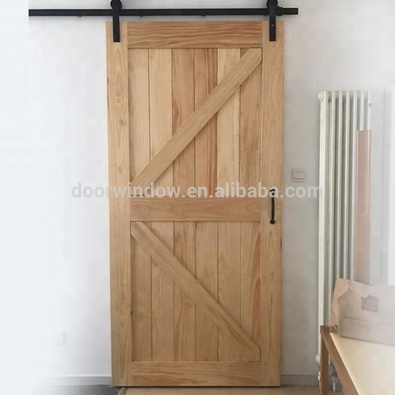 DOORWIN 2021Modern interior doors sliding closet doors wood color double K type barn door by Doorwin