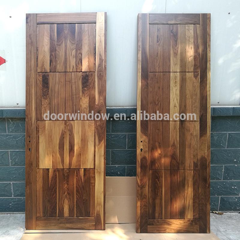 DOORWIN 2021Modern new product design black walnut interior house door with 4 panels by Doorwin