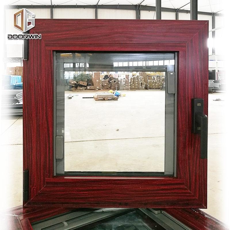 DOORWIN 2021Montreal inexpensive best wood effect double glazed extruded energy saving aluminum window