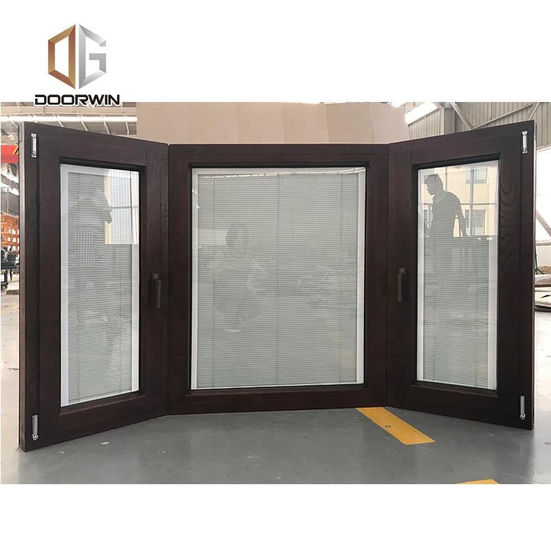 DOORWIN 2021New York OAK timber bay and bow window with internal blinds inside for saleby Doorwin on Alibaba