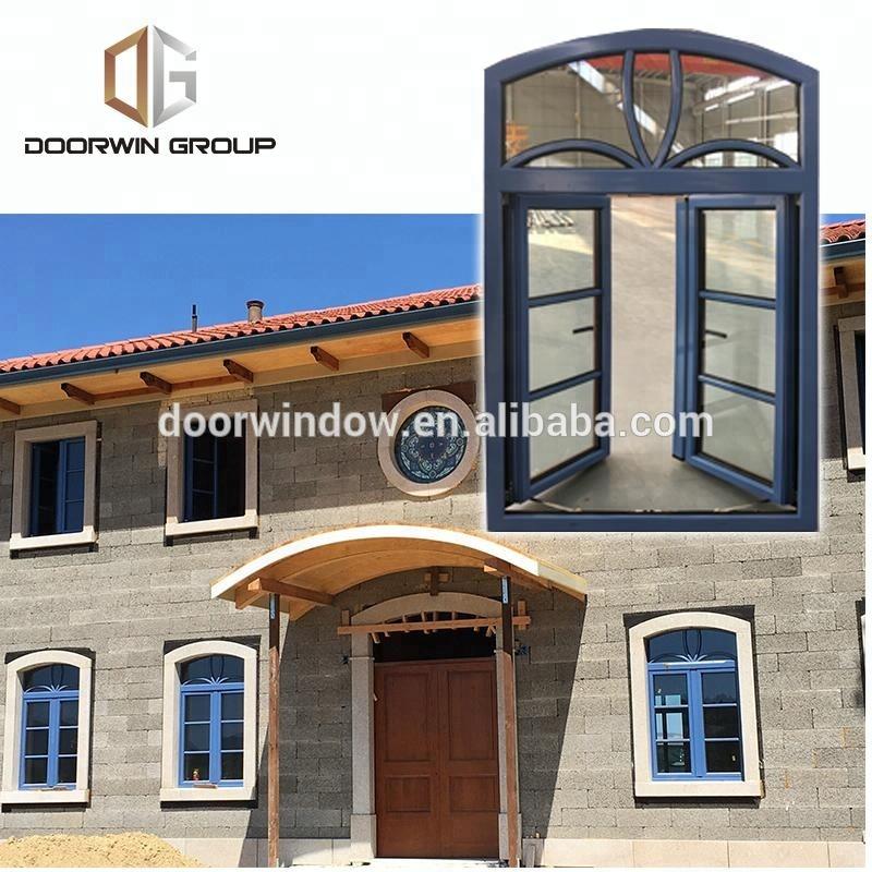 DOORWIN 2021Nice looking modern window grill design arched specialty shape window with bars by Doorwin