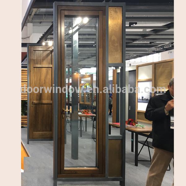 DOORWIN 2021Nordic fresh style front door designs copper frame clad 3 solid oak panel wood door by Doorwin
