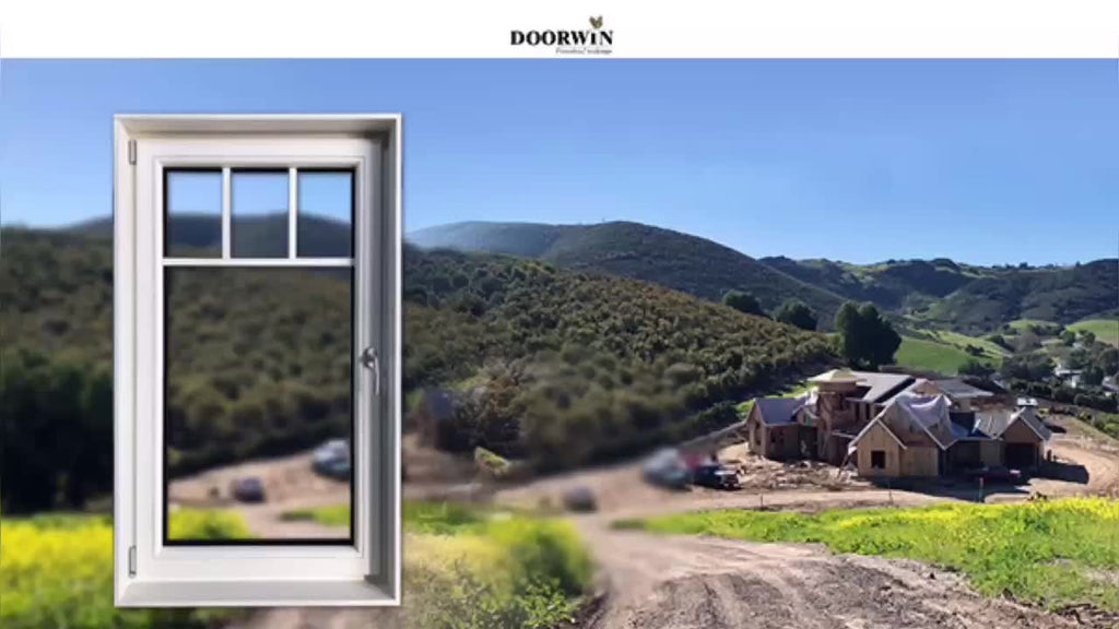 Doorwin 2021Doorwin's project case in Los Angeles white wood aluminium tilt turn window with grille design